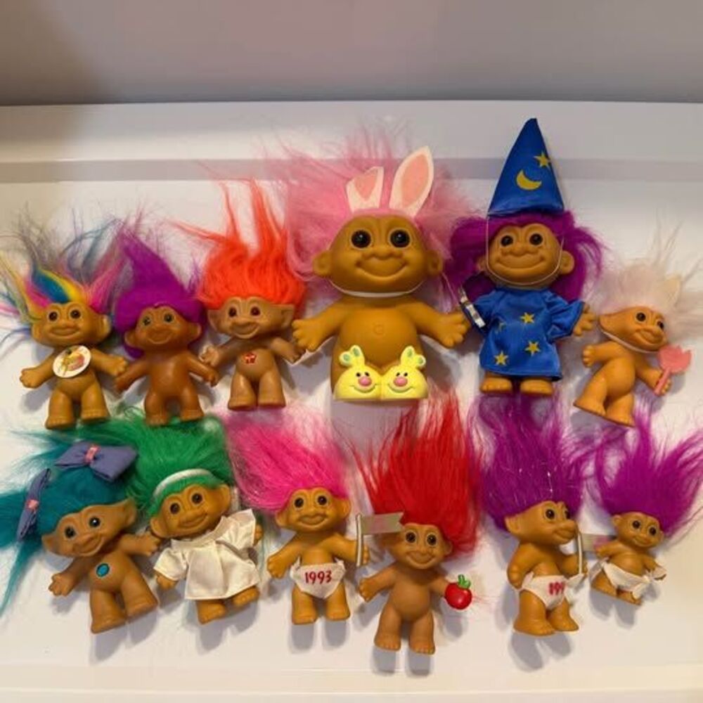 Vintage Russ Berrie Troll Doll Lot (12 Dolls) - 90s Nostalgia